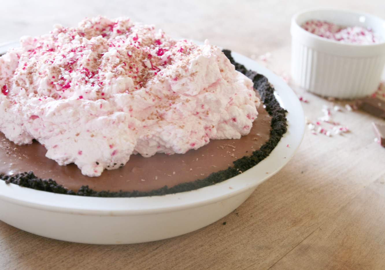 Bluebell Court Chocolate Peppermint French Silk Pie